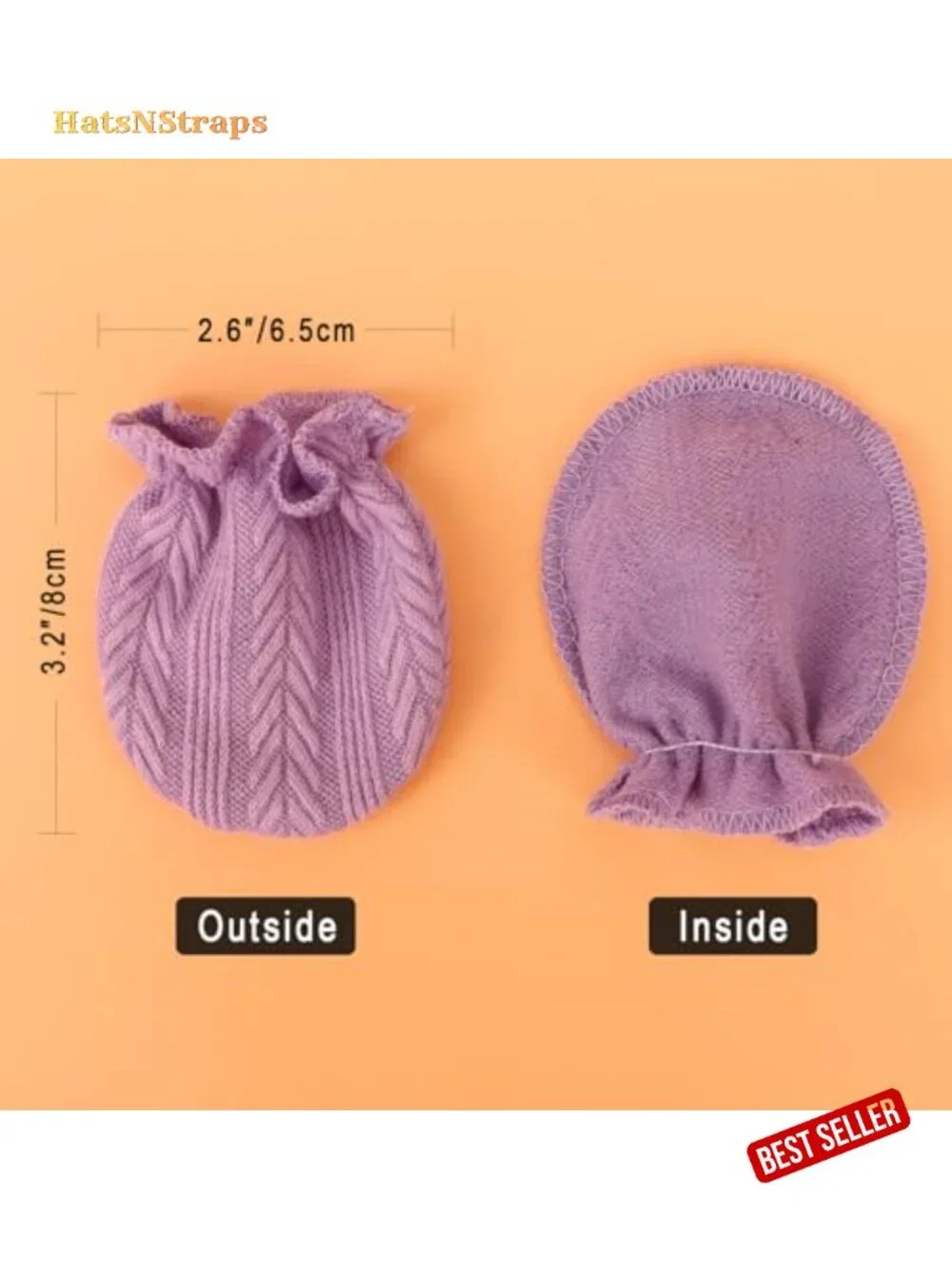 Newborn Infant Toddler Mittens No Scratch Cotton Elastic Wrist Gloves 0-6 Months
